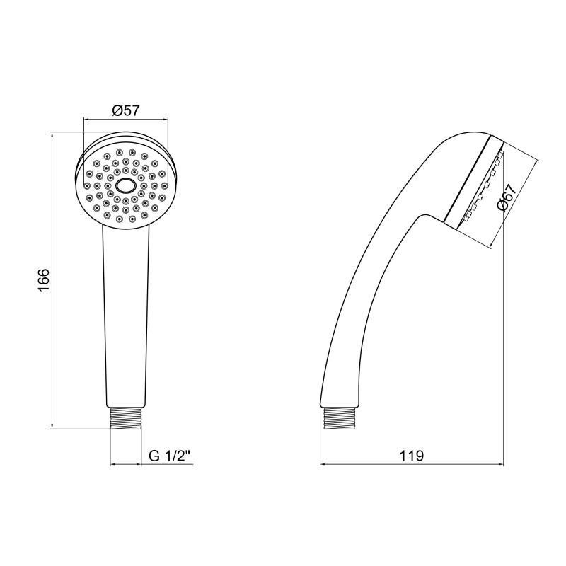 Лійка для ручного душу Lidz (CRM) 51 02 000 00 Київ - фото 2