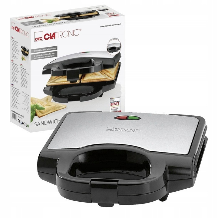 Електрична бутербродниця подвійна Clatronic ST (3778) 750 Вт Нововолинськ - фото 2