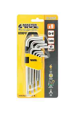 MASTERTOOL Ключі TORX MASTERTOOL CrV Т10/Т50 55/133 мм набір 9 шт 75-0960 Киев