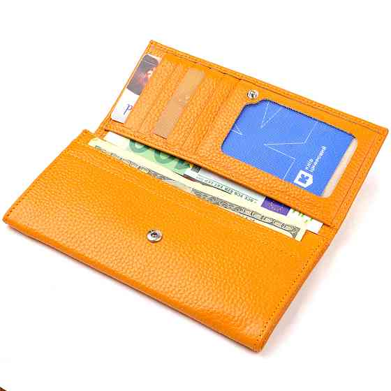 Яскравий жіночий гаманець з натуральної шкіри CANPELLINI 21832 Жовтий Київ