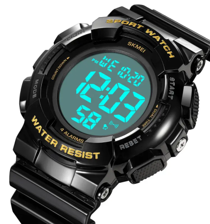Чоловічий наручний спортивний годинник Skmei 2081 Чорний з золотом /Білий Вінниця