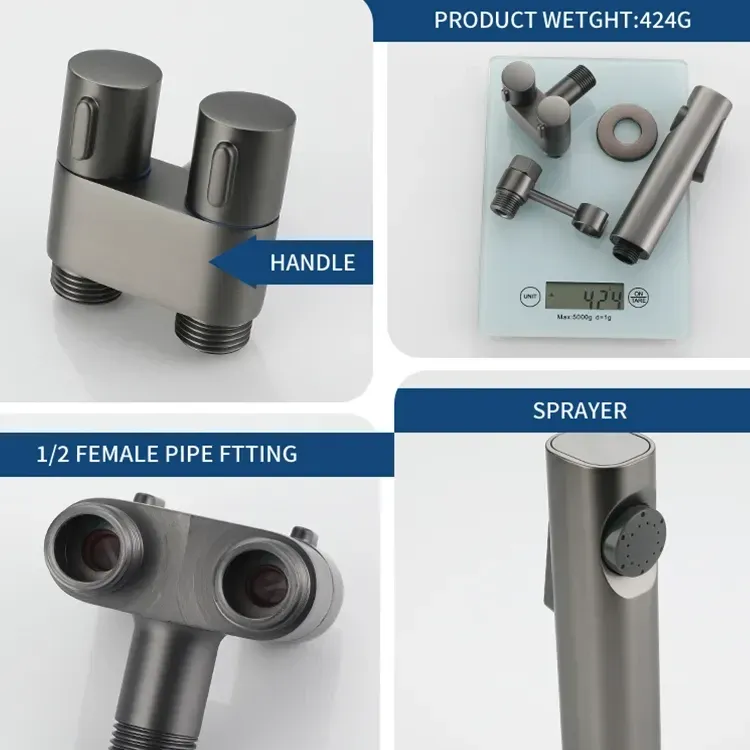 Настінний кран для гігієнічного душу Mixxus AVT-01 GRAPHITE з лійкою колір графіт (MI6837) Чернівці - фото 4