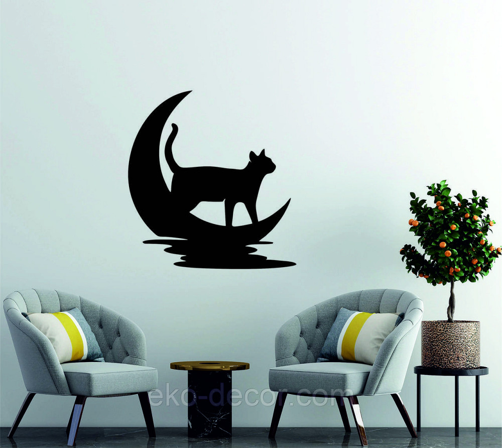 Декоративне настінне 3D Панно «Кіт» Декор на стіну з об'ємом Київ - фото 3