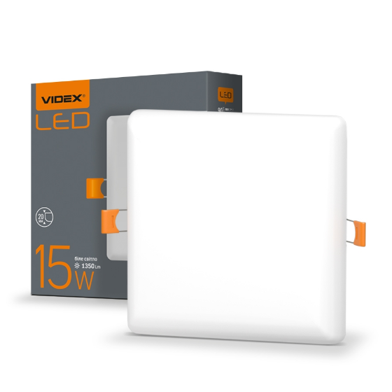 LED Світильник безрамковий квадратний 15W 4100К 220V VL-DLFS-154 Videx Житомир