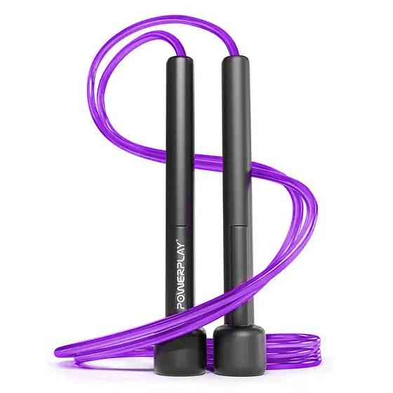 Скакалка PowerPlay 4201 Basic Jump Rope Фіолетова (2,8m.) Каменское