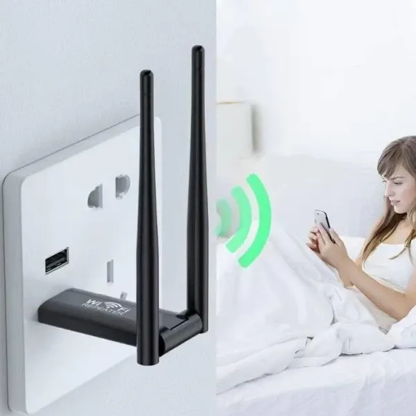 Мощный USB WiFi Адаптер Репитер 300Mbps 2.4GHz с Двумя 3dBi Антеннами Киев - изображение 3