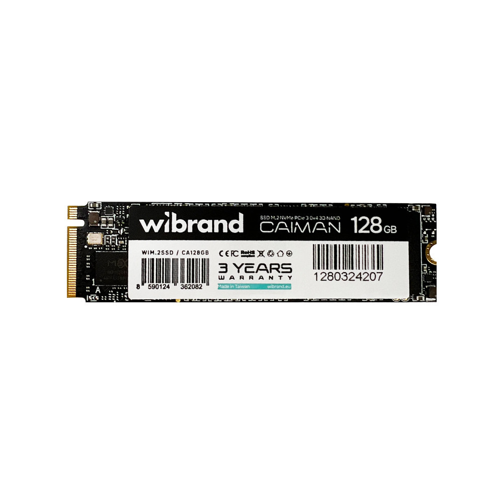Накопичувач SSD M.2 Wibrand Caiman 128GB NVMe 2280 PCIe 3.0 3D NAND Київ - фото 7