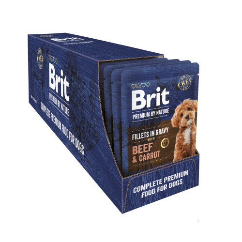 Корм влажный Brit Premium Fillets in Gravy Beef&Carrot для собак малых пород филе в соусе говядина и морковь 85 г Киев - изображение 4