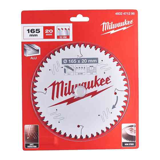 Диск пиляльний Alu PFTE MILWAUKEE, діам.165х20х2,2мм, 52 зуб. Одесса
