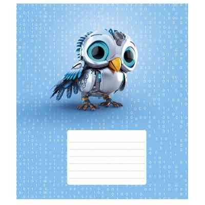 Зошит Школярик Robot animals 12 аркушів клітинка (012-3331K) Вінниця