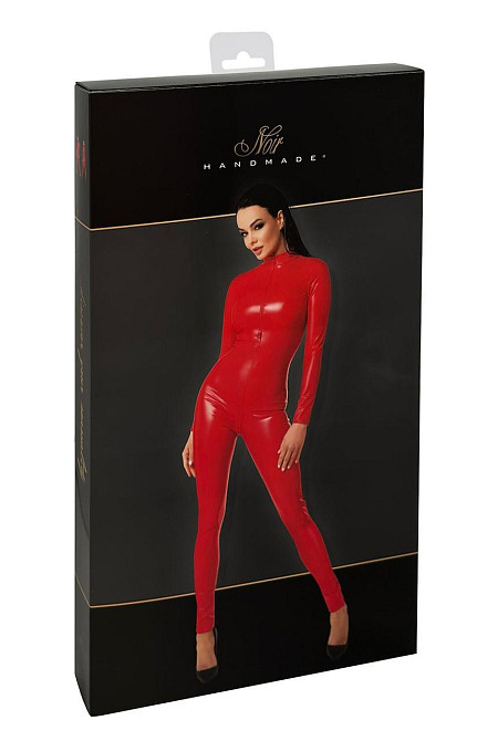 Комбінезон Noir Handmade F353 Red powerwetlook overall — 3XL Sex Aura Київ - фото 7