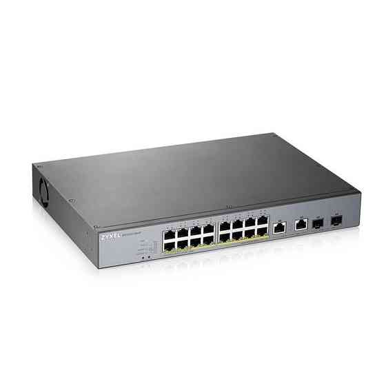 Комутатор для відеоспостереження ZYXEL GS1350-18HP (GS1350-18HP-EU0101F) (16xGE PoE+, 2xGE/SFP, PoE max 250W, Харків
