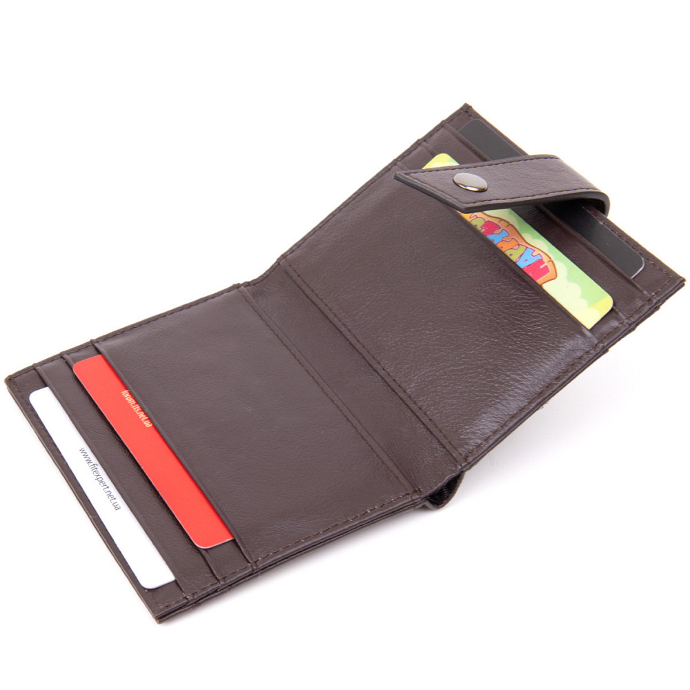 Картхолдер унисекс Vintage 20447 Темно-коричневый Киев - изображение 5