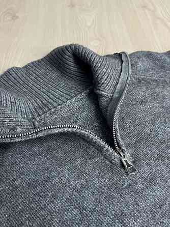 Светр жіночий A-N 1780 з коміром на блискавці оверсайз one size, сірий, one size Київ