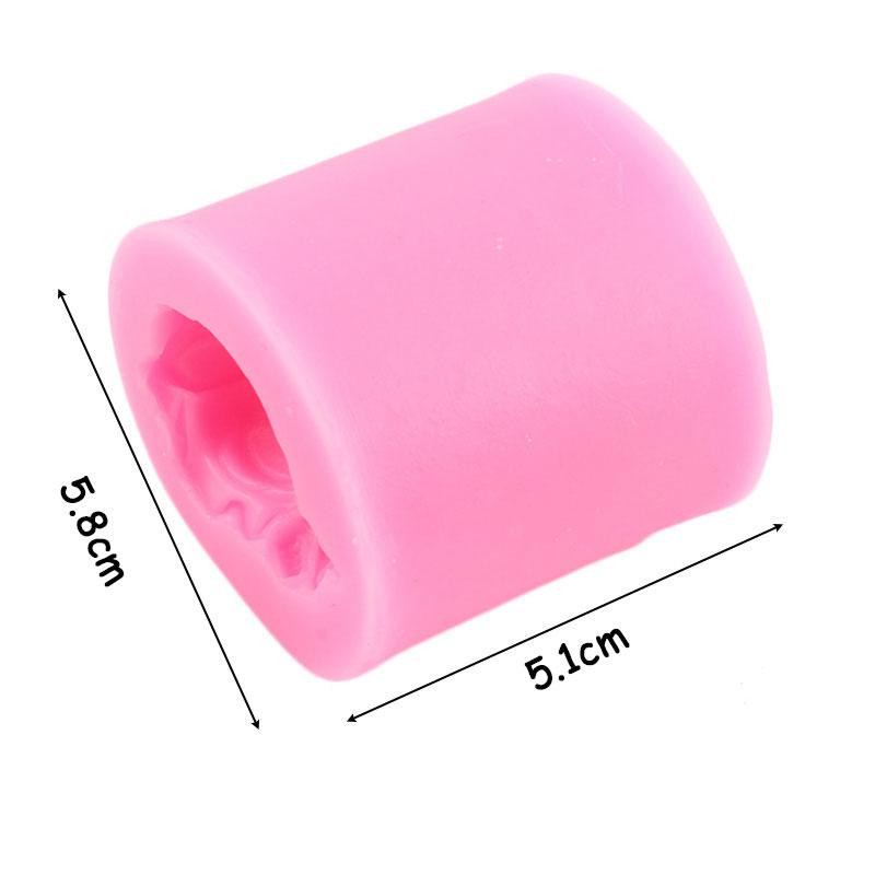 Молд силиконовый Будда 58 на 51 мм розовый Киев - изображение 2