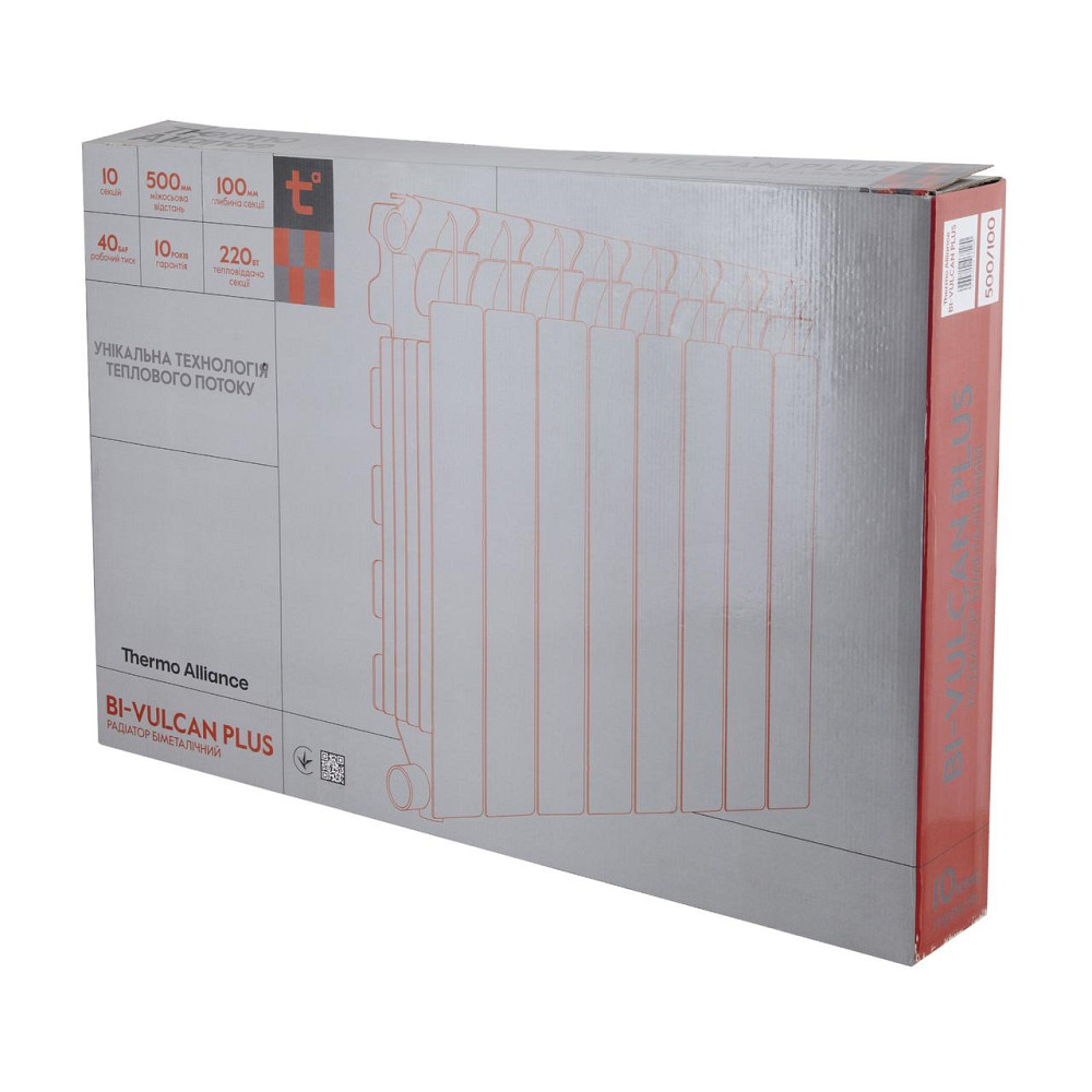 Радиатор биметаллический Thermo Alliance Bi-Vulcan PLUS 500/100 1,8 кг Киев - изображение 9