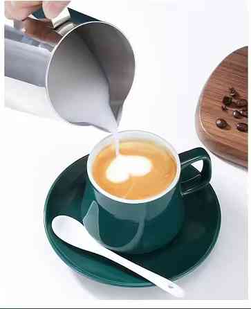 Молочник для вспенивания молока питчер из нержавеющей стали, 350 мл, вспениватель для эспрессо-капучино,латте Каменец-Подольский