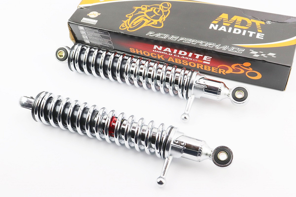 Амортизатор задній 320mm * d50mm (втулка 10mm / втулка 10mm) з важелем регулир., хром к-кт 2шт Киев - изображение 1