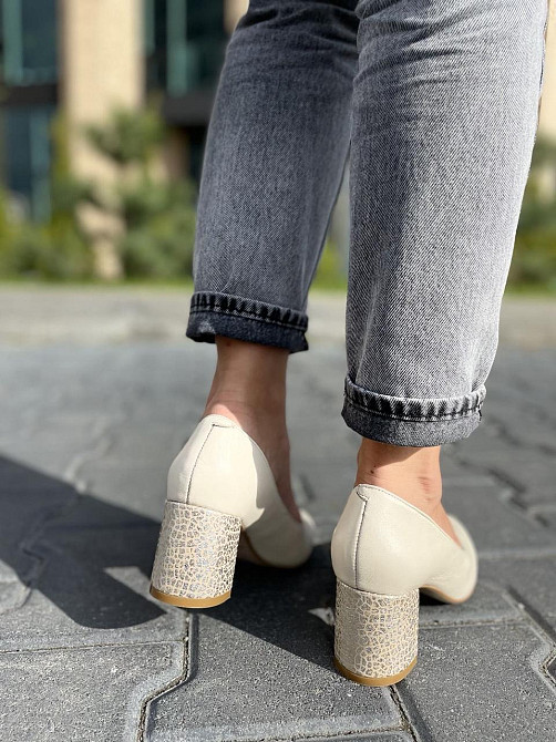 Nivelle Туфлі жіночі NIVELLE бежеві натуральна шкіра каблук 6 см 38р.39р. (1529/6030-6045) Коломия - фото 8