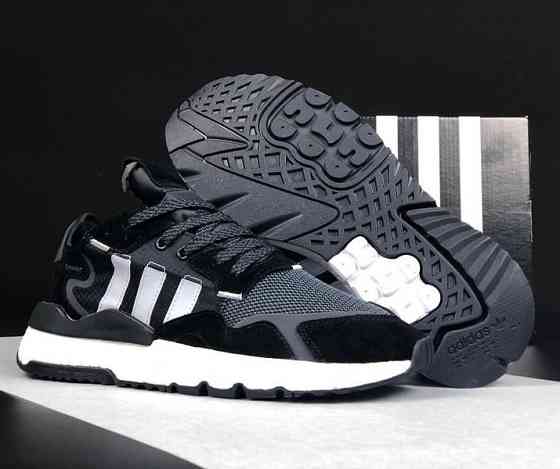 Кросівки Чоловічі Adidas Jogger Чорні Адідас Бігові (розміри: 41,42,43,44,45) Відео Огляд Дніпро