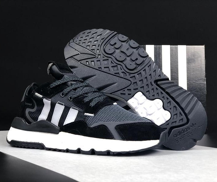 Кроссовки Мужские Adidas Jogger Чёрные Адидас Беговые (размеры: 41,42,43,44,45) Видео Обзор Днепр - изображение 3