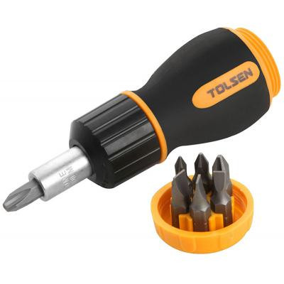 Набор отверток Tolsen храповая короткая 7 бит (20033) Винница - изображение 1