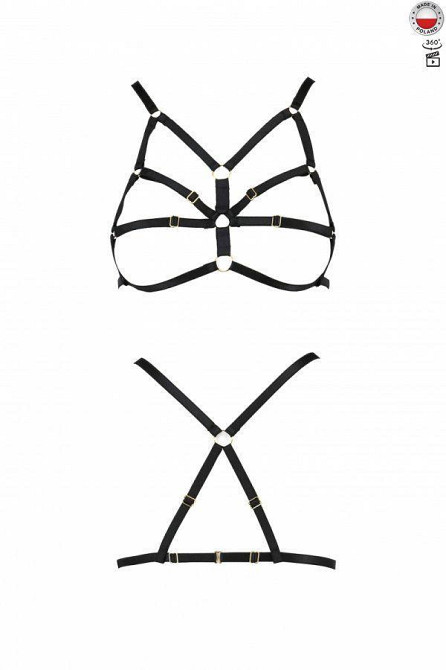 Бюстгальтер-стрепы Passion Exclusive ARMANDA BRA XXL/XXXL, black Sex Aura Киев - изображение 1