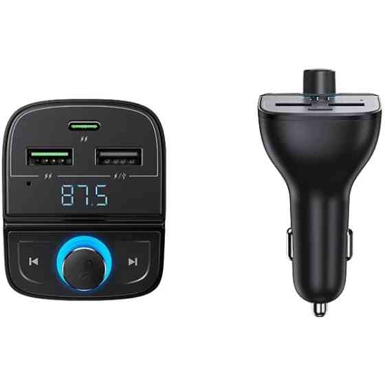 Автозарядка 3xUSB 31,5W (USB-C+2xUSB-A) BT Transmitter + TF Чорна (CD229) UGREEN Винница