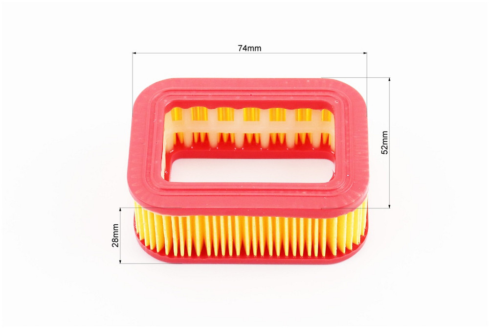 Фільтр повітряний 4500/5200 - елемент (прямокутний, паперовий 74x52x28mm) Київ - фото 2