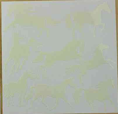 Люминесцентная наклейка Лошади 20 на 20 см блакитний Киев