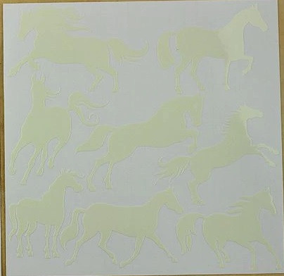 Люминесцентная наклейка Лошади 20 на 20 см блакитний Киев - изображение 2