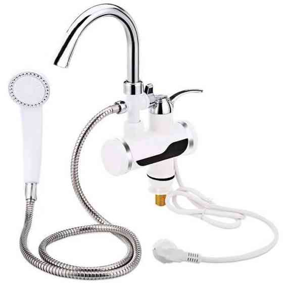 Цифровой мгновенный Водонагреватель DIGITAL Shower WF-013 (с душем) с LED дисплеем, 3кВт, белый Киев