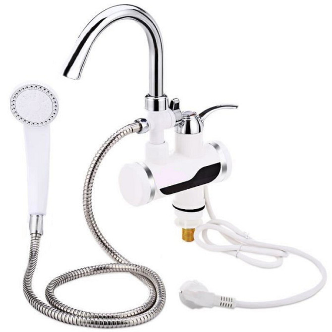 Цифровий миттєвий Водонагрівач DIGITAL Shower WF-013 (з душем) з LED-дисплеєм, 3 кВт, білий Одеса - фото 2
