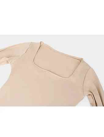 Утягивающее боди с длинным рукавом М бежевый Киев