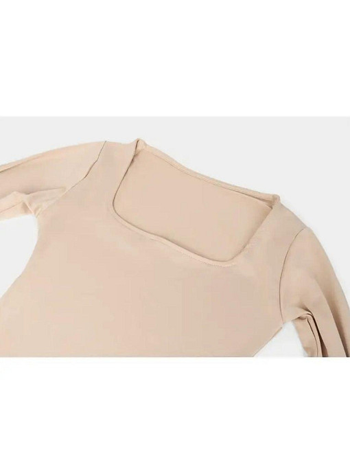 Утягивающее боди с длинным рукавом М бежевый Киев - изображение 4