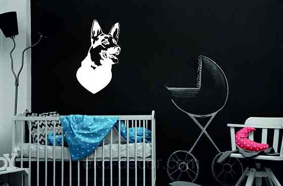 Декоративное настенное Панно «Овчарка», Декор на стену 50*29 см, Белый Киев