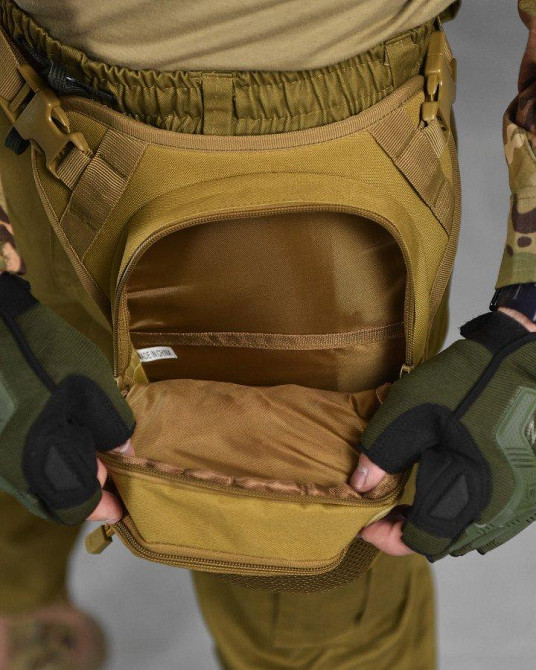 Тактична Сумка поясна на ногу vergin кайот ВТ1027 Одеса - фото 5