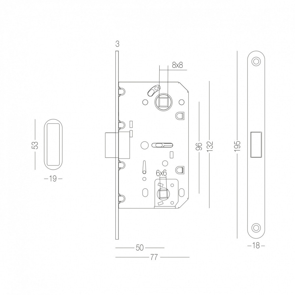 МЕХАНИЗМ МАГНИТНЫЙ ПОД WC ДЛЯ МИЖКОИМНАТНЫХ ДВЕРЕЙ Киев - изображение 2