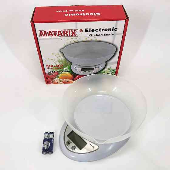 Ваги для кухні в грамах Matarix MX-407 5 кг, Кухонні електронні ваги на батарейці VY-83 Львів