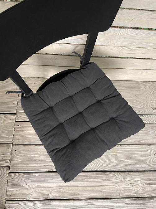 Подушка для стільців (40x40х5 см) Decorator Sparta колір темно-сірий 84-070 Київ - фото 3