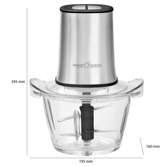 Кухонный Измельчитель (Чоппер) 2 скорости Profi Cook PC-MZ 1150 ,мощность 400 Вт Нововолынск - изображение 8