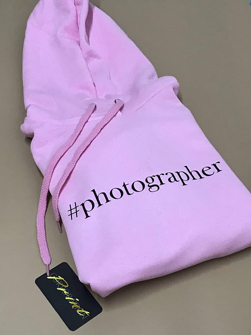 Толстовка жіноча/ худі світло-рожевого кольору "#photographer". Чернівці - фото 1