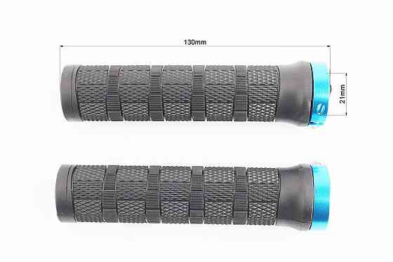 Ручки керма 130мм з затискачем Lock-On, чорно-сині Київ