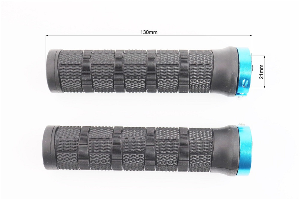 Ручки керма 130мм з затискачем Lock-On, чорно-сині Київ - фото 2