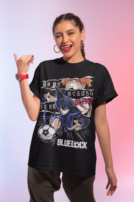 Футболка для мальчика аниме Блуе Локк Кунигами Рин оверсайз (рост от 165 до 180 ) Черний AnimeJ0762m Днепр - изображение 2