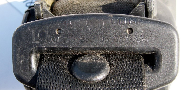 Mercedes-Benz  A2108600385 9A86 Ремінь безпеки задній лівий чорний E-Class W210 Одеса - фото 2