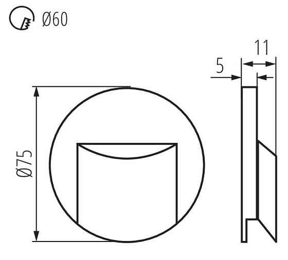 Світильник для підсвічування сходів 12V 3000к Чорний ERINUS LED O B-WW Kanlux Київ