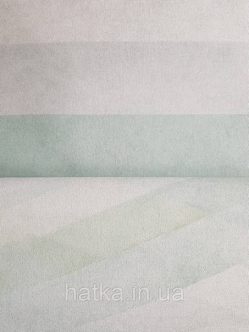 Шпалери вінілові на флізелін Marburg Shades смуги зигзаг розмиті з ефектом старіння сині бірюзові білі Київ - фото 2