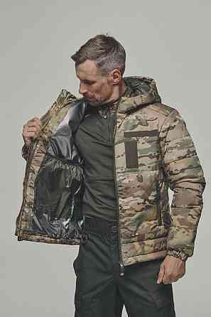 Тактична зимова водонепроникна куртка мультикам -25 напідкладці Omni-Heat утеплювач TERMOLOFT з капюшоном куртка WAR Львів