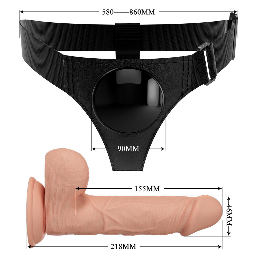 Страпон - Pretty Love Harness Briefs Jerry 7.6" Sex Aura Київ - фото 9